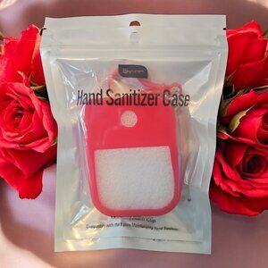 Hand Sanitizer Case – Silicone with Keychain Clip (Red)